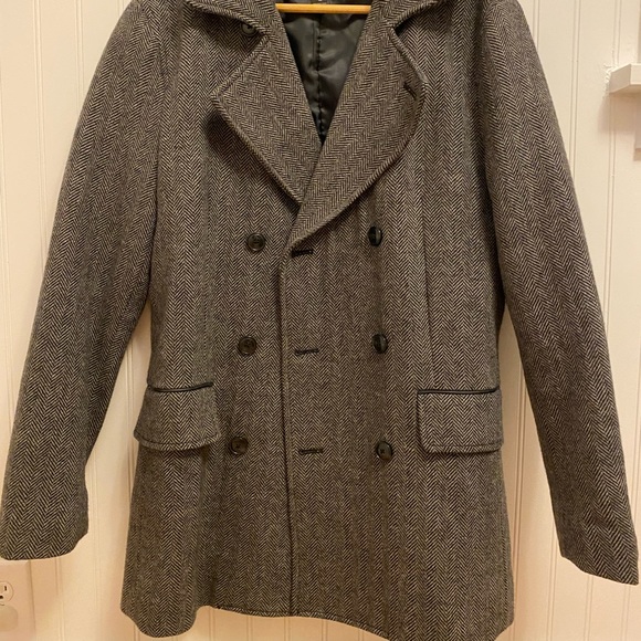 Men’s tweed pea coat - Picture 1 of 3